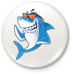 printfashion cápa - Kitűző, hűtőmágnes - Fehér (15906657)