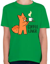 printfashion Coffee Lover - Gyerek póló - Zöld (2253804)