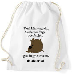 printfashion Totál kész vagyok - Sportzsák, Tornazsák - Fehér (15113712)