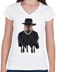 printfashion Future - Női V-nyakú póló - Fehér (2126553)