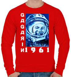 printfashion Gagarin 1961 - Férfi pulóver - Piros (315726)