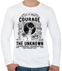 printfashion Bátorság - Férfi hosszú ujjú póló - Fehér (372903)