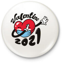 printfashion Valentin nap 2021 - Kitűző, hűtőmágnes - Fehér (4376860)