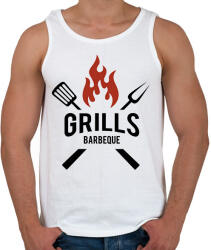 printfashion Grill - Férfi atléta - Fehér (15809949)