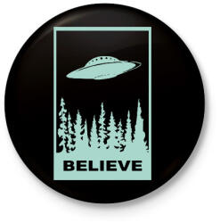 printfashion Believe - Kitűző, hűtőmágnes - Fekete (8751174)