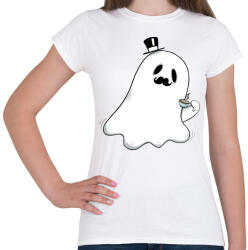 printfashion Kávézó szellem - Női póló - Fehér (14111303)