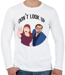 printfashion Don't look up - Férfi hosszú ujjú póló - Fehér (6576423)