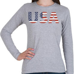 printfashion usa - Női hosszú ujjú póló - Sport szürke (4652035)