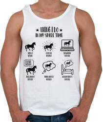 printfashion Lovas dolgok - Férfi atléta - Fehér (12701891)