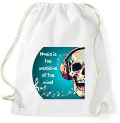printfashion Music is the medicine - Sportzsák, Tornazsák - Fehér (16661190)