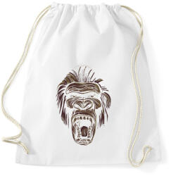 printfashion Gorilla fej - sötét alapra - Sportzsák, Tornazsák - Fehér (4218048)