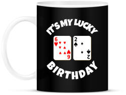 printfashion 62 POKER SZÜLINAP - Bögre - Fekete (9847760)