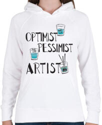 printfashion glass. artist. b - Női kapucnis pulóver - Fehér (15688731)