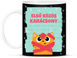printfashion Első közös karácsony - Bögre - Fekete (10417989)
