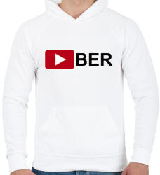 printfashion Youtuber - Férfi kapucnis pulóver - Fehér (1614310)