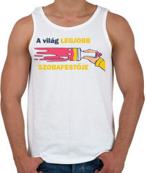 printfashion A világ legjobb festője - Férfi atléta - Fehér (6399980)