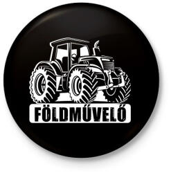 printfashion Földművelő - Kitűző, hűtőmágnes - Fekete (6044343)