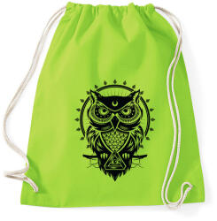 printfashion Bagoly - Sportzsák, Tornazsák - Limezöld (119278)