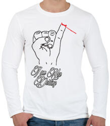 printfashion Az Ő végzete én vagyok - Férfi hosszú ujjú póló - Fehér (2208077)