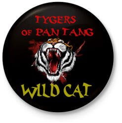 printfashion WILD CAT - Kitűző, hűtőmágnes - Fekete (3103601)