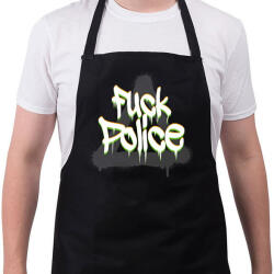 printfashion F*ck police - Kötény - Fekete (7516363)