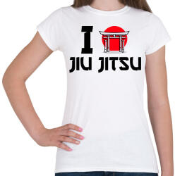 printfashion I love Jiu Jitsu - Női póló - Fehér (9446602)
