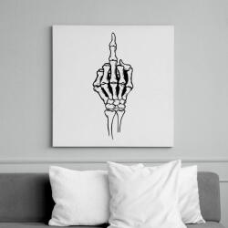 printfashion Csontváz középső ujj - Vászonkép - Fehér (6633240)