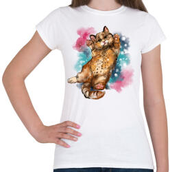 printfashion watercolor cat - Női póló - Fehér (5600981)