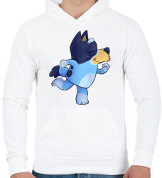 printfashion Ice doggo - Férfi kapucnis pulóver - Fehér (2016796)
