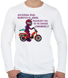 printfashion babettaunikornissz - Férfi hosszú ujjú póló - Fehér (2892042)