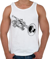 printfashion trombita - Férfi atléta - Fehér (8465751)