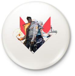 printfashion Valorant - Kitűző, hűtőmágnes - Fehér (3088882)