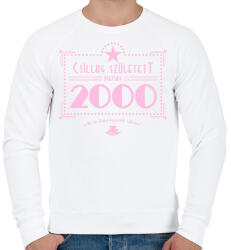 printfashion csillag-2000-pink - Férfi pulóver - Fehér (554952)