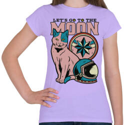printfashion Macska a Holdra indul - Női póló - Viola (5625010)