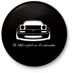 printfashion Mazda mx5 - Kitűző, hűtőmágnes - Fekete (15778667)