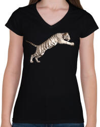 printfashion Dj Moncs@ - Női V-nyakú póló - Fekete (11597287)