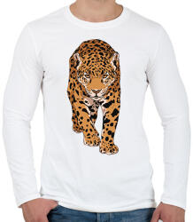 printfashion Jaguár - Férfi hosszú ujjú póló - Fehér (11657232)