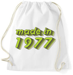 printfashion made-in-1977-green-grey - Sportzsák, Tornazsák - Fehér (485325)