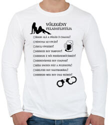 printfashion Vőlegény feladatlistája - Férfi hosszú ujjú póló - Fehér (7555196)