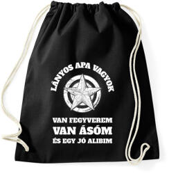 printfashion LÁNYOS APA 3 - Sportzsák, Tornazsák - Fekete (10801660)