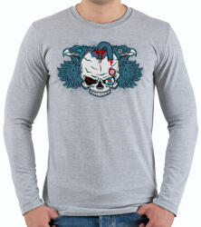 printfashion Embertelen - Férfi hosszú ujjú póló - Sport szürke (52563)