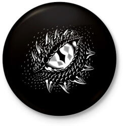 printfashion Sárkányszem - Kitűző, hűtőmágnes - Fekete (3104179)