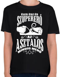 printfashion Asztalos - Gyerek póló - Fekete (879987)