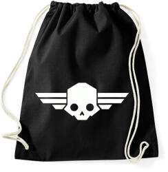 printfashion Helldivers skull - Sportzsák, Tornazsák - Fekete (15991369)