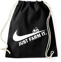 printfashion Just farm it - Sportzsák, Tornazsák - Fekete (885025)