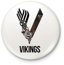 printfashion V - Vikings - Kitűző, hűtőmágnes - Fehér (6289005)