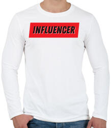 printfashion Influencer - Férfi hosszú ujjú póló - Fehér (2119255)