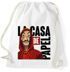 printfashion La casa de papel art - Sportzsák, Tornazsák - Fehér (5508405)