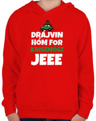 printfashion DRÁJVIN HÓM 3 - Gyerek kapucnis pulóver - Piros (11416464)