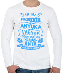 printfashion Rendőr Anyuka - Férfi hosszú ujjú póló - Fehér (932927)